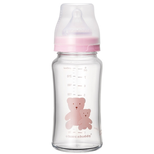 【寬口徑】耐熱硼矽玻璃奶瓶240ml