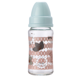【寬口徑】耐高溫硬質玻璃奶瓶240ml