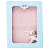 編織棉毯禮盒(附小熊玩偶)