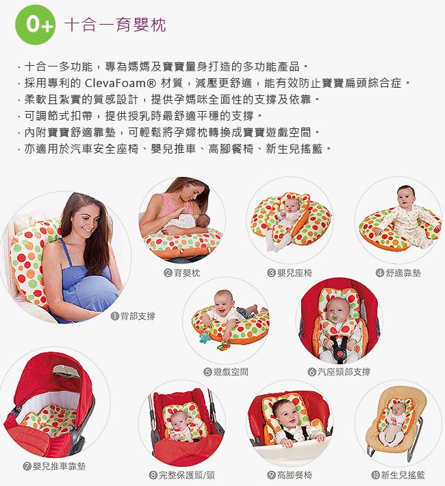 十合一育嬰枕