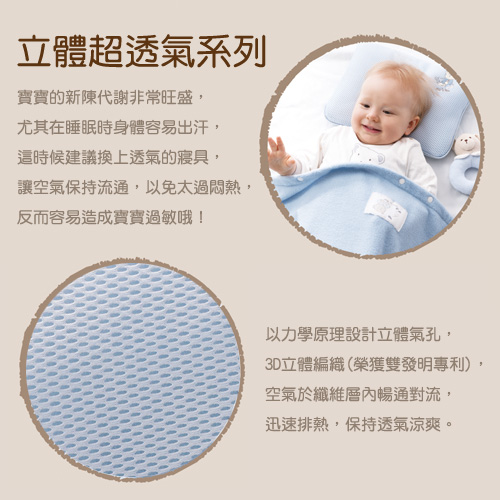 立體超透氣兒童枕