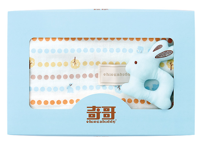 快樂森林二層紗冬夏兩用被禮盒